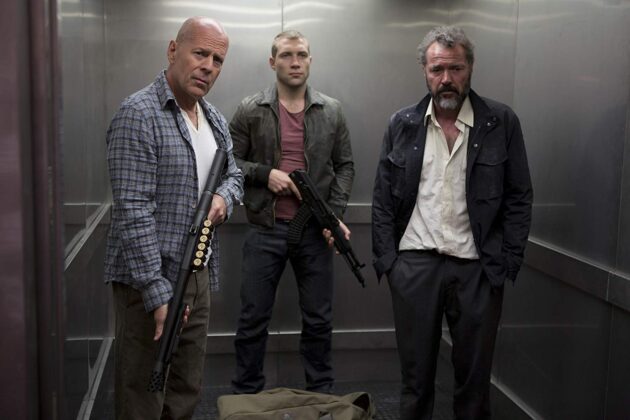Die Hard 4: Live Free or Die Hard photo with Jai Courtney, Sebastian Koch, Bruce Willis
